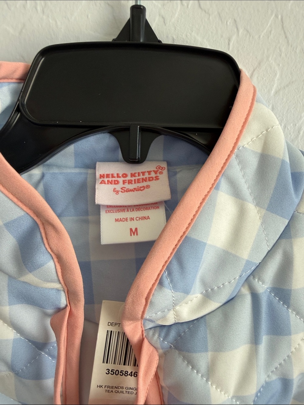 Sanrio Light Blue Quilted Puffer Jacket with Pink Trim - Picture 2 of 16